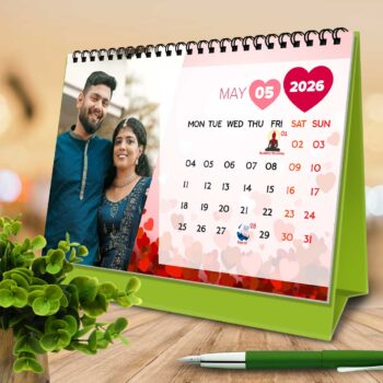 2026 Personalized Desktop Calendar | Table top Photo Calendar | 9 x 6 Inches Horizontal Design 02 6