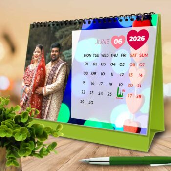 2026 Personalized Desktop Calendar | Table top Photo Calendar | 9 x 6 Inches Horizontal Design 02 7