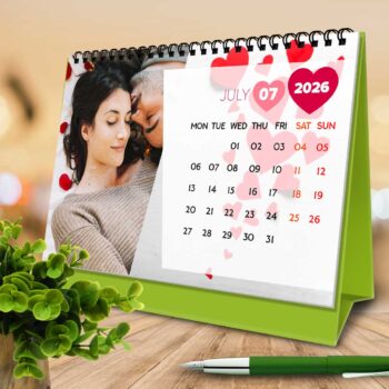 2026 Personalized Desktop Calendar | Table top Photo Calendar | 9 x 6 Inches Horizontal Design 02 8