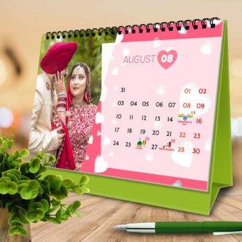 2026 Personalized Desktop Calendar | Table top Photo Calendar | 9 x 6 Inches Horizontal Design 02 9