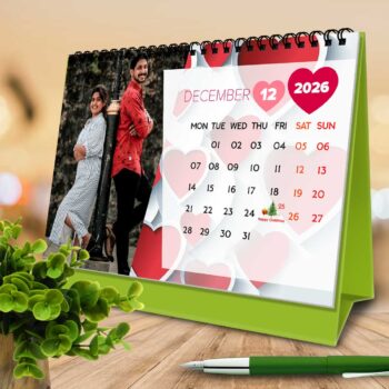 2026 Personalized Desktop Calendar | Table top Photo Calendar | 9 x 6 Inches Horizontal Design 02 13