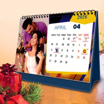 2026 Personalized Desktop Calendar | Table top Photo Calendar | 9 x 6 Inches Horizontal Design 05 5
