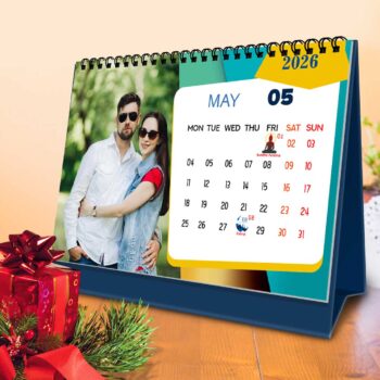 2026 Personalized Desktop Calendar | Table top Photo Calendar | 9 x 6 Inches Horizontal Design 05 6