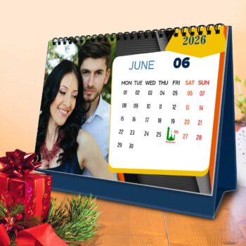 2026 Personalized Desktop Calendar | Table top Photo Calendar | 9 x 6 Inches Horizontal Design 05 7