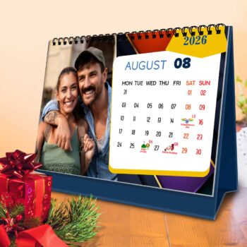 2026 Personalized Desktop Calendar | Table top Photo Calendar | 9 x 6 Inches Horizontal Design 05 9