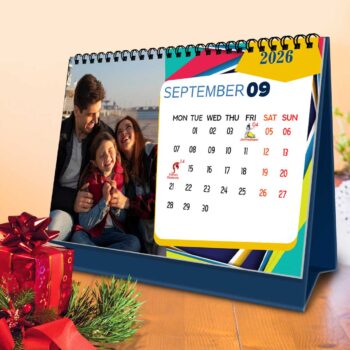 2026 Personalized Desktop Calendar | Table top Photo Calendar | 9 x 6 Inches Horizontal Design 05 10