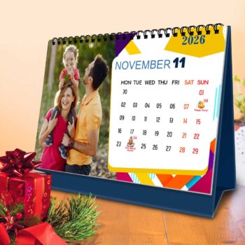 2026 Personalized Desktop Calendar | Table top Photo Calendar | 9 x 6 Inches Horizontal Design 05 12