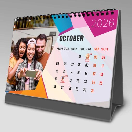 2026 Personalized Desktop Calendar | Table top Photo Calendar | 9 x 6 Inches Horizontal Design 09 - Image 12