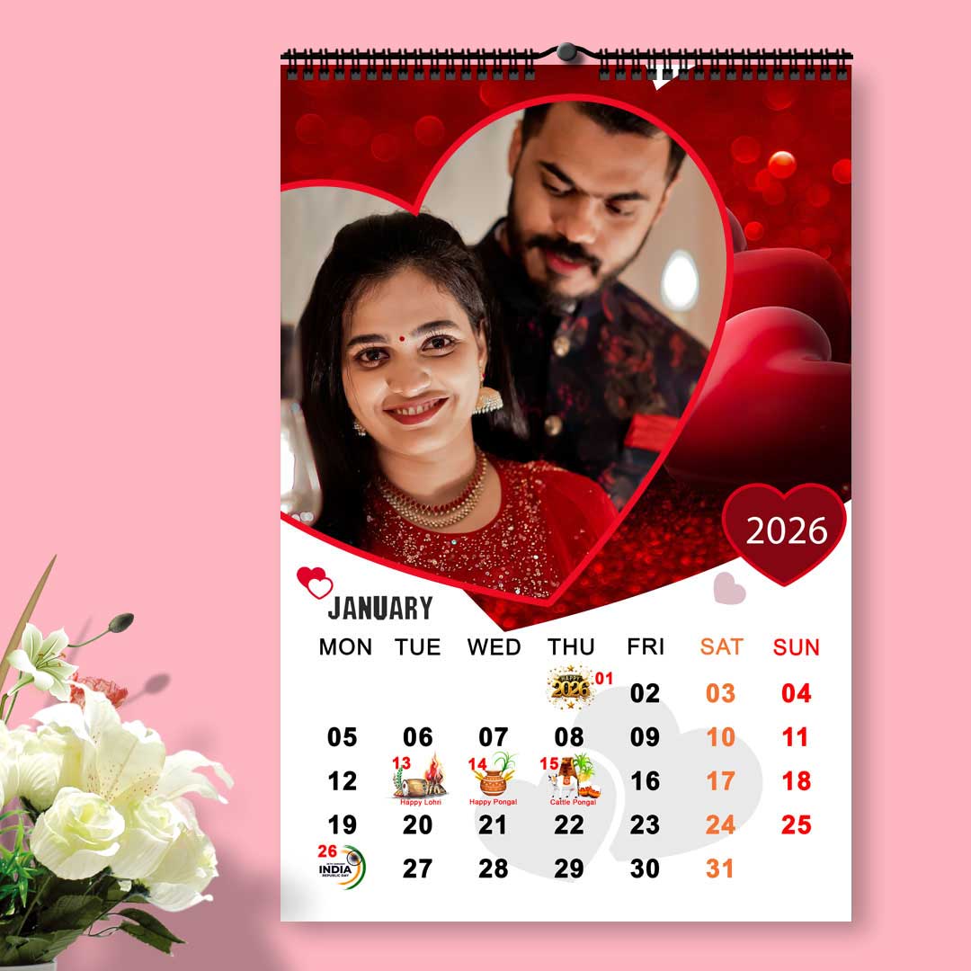 2026 Personalized Wall Calendar | 12 Pages Photo Calendar | 12×18 Inch Design 5
