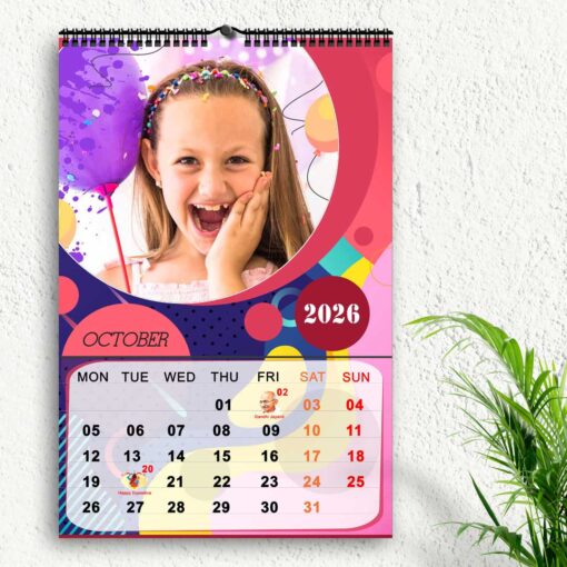 2026 Personalized Wall Calendar | 12 Pages Photo Calendar | 12×18 Inch Design 1 - Image 12
