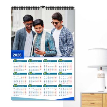 2026 Personalized Poster Calendar | Photo Calendar | 13×19 Inches Design 01-Spiral
