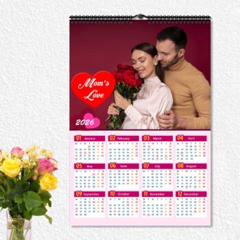 2026 Personalized Poster Calendar | Photo Calendar | 13×19 Inches Design 05-Spiral