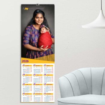 2026 Personalized Poster Calendar | Photo Calendar | 13×38 Inches Design 01-Spiral