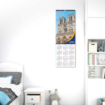 2026 Personalized Poster Calendar | Photo Calendar | 13×38 Inches Design 02-Spiral