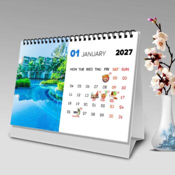 2027 Personalized Desk Calendar | Tabletop Photo Calendar