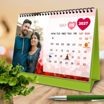 2027 Personalized Desktop Calendar | Table top Photo Calendar | 9 x 6 Inches Horizontal Design 02 - Image 7