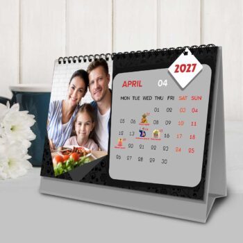 2027 Personalized Desktop Calendar | Table top Photo Calendar | 9 x 6 Inches Horizontal Design 06 - Image 6