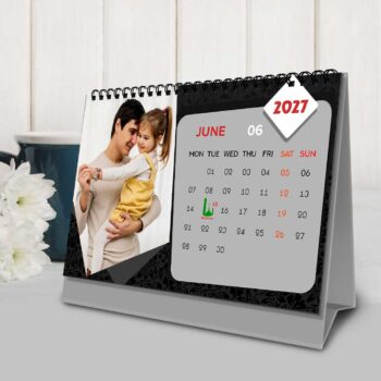 2027 Personalized Desktop Calendar | Table top Photo Calendar | 9 x 6 Inches Horizontal Design 06 - Image 8
