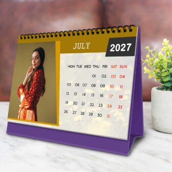 2027 Personalized Desktop Calendar | Table top Photo Calendar | 9 x 6 Inches Horizontal Design 07 - Image 9