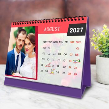 2027 Personalized Desktop Calendar | Table top Photo Calendar | 9 x 6 Inches Horizontal Design 07 - Image 10