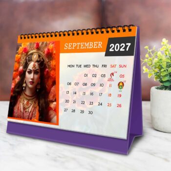 2027 Personalized Desktop Calendar | Table top Photo Calendar | 9 x 6 Inches Horizontal Design 07 - Image 11