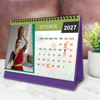 2027 Personalized Desktop Calendar | Table top Photo Calendar | 9 x 6 Inches Horizontal Design 07 - Image 12