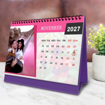 2027 Personalized Desktop Calendar | Table top Photo Calendar | 9 x 6 Inches Horizontal Design 07 - Image 13