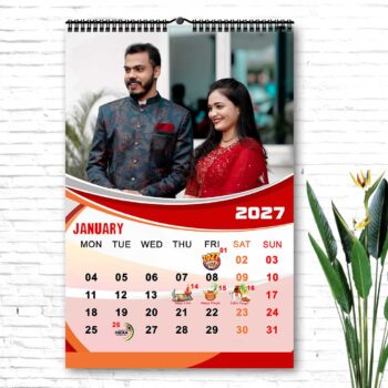 2027 Personalized Wall Calendar | 12 Pages Photo Calendar | 12×18 Inch Design 9