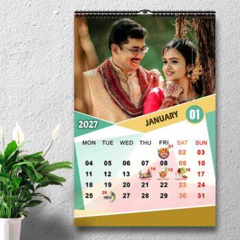 2027 Personalized Wall Calendar | 12 Pages Photo Calendar | 12×18 Inch Design 8