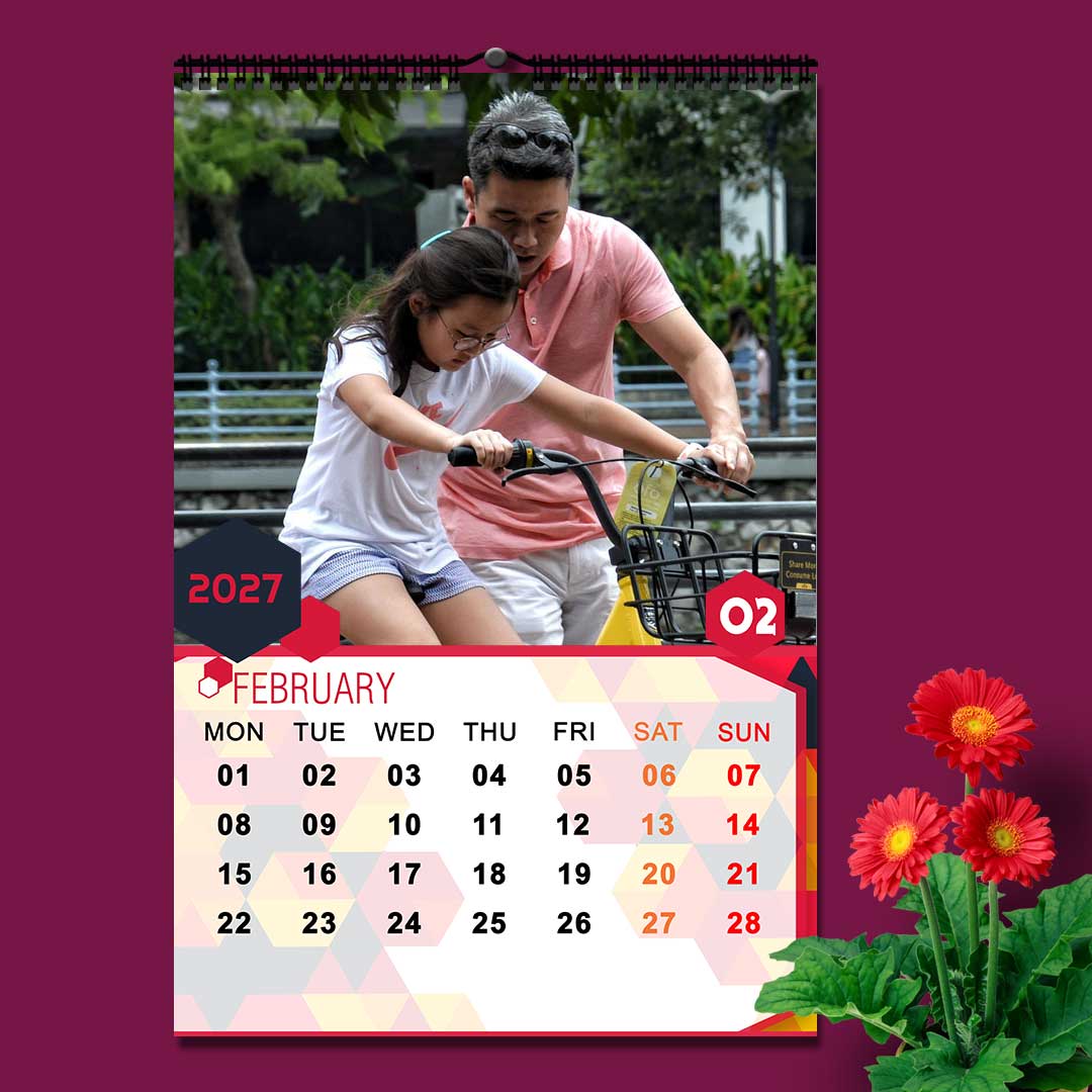 2027 Personalized Wall Calendar | 12 Pages Photo Calendar | 12×18 Inch Design 6 - Image 3