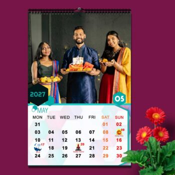 2027 Personalized Wall Calendar | 12 Pages Photo Calendar | 12×18 Inch Design 6 - Image 6