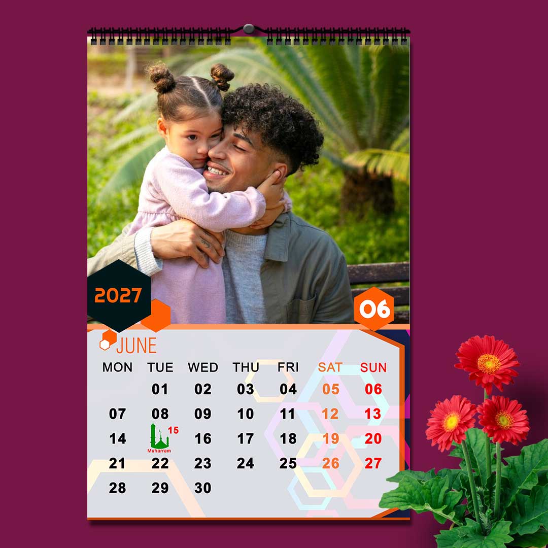 2027 Personalized Wall Calendar | 12 Pages Photo Calendar | 12×18 Inch Design 6 - Image 7