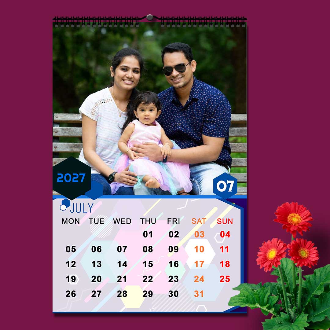 2027 Personalized Wall Calendar | 12 Pages Photo Calendar | 12×18 Inch Design 6 - Image 8