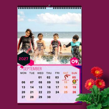 2027 Personalized Wall Calendar | 12 Pages Photo Calendar | 12×18 Inch Design 6 - Image 10