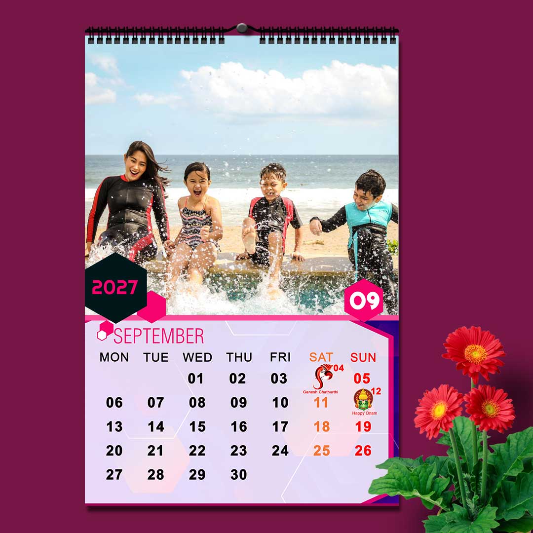 2027 Personalized Wall Calendar | 12 Pages Photo Calendar | 12×18 Inch Design 6 - Image 10