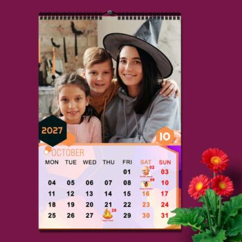 2027 Personalized Wall Calendar | 12 Pages Photo Calendar | 12×18 Inch Design 6 - Image 11