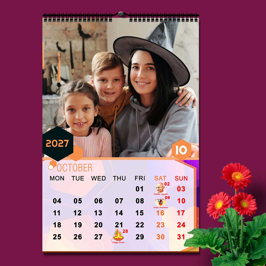 2027 Personalized Wall Calendar | 12 Pages Photo Calendar | 12×18 Inch Design 6 - Image 11
