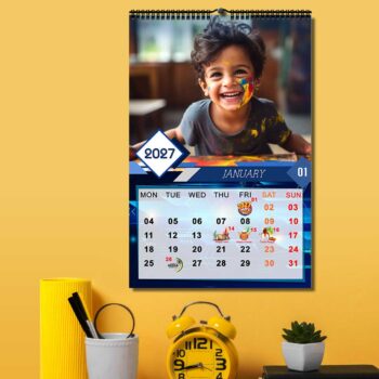 2027 Personalized Wall Calendar | 12 Pages Photo Calendar | 12×18 Inch Design 4