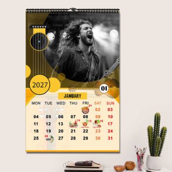 2027 Personalized Wall Calendar | 12 Pages Photo Calendar | 12×18 Inch Design 3