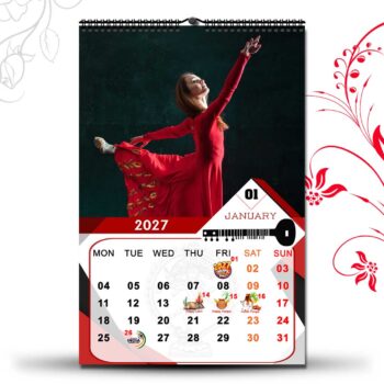 2027 Personalized Wall Calendar | 12 Pages Photo Calendar | 12×18 Inch Design 2
