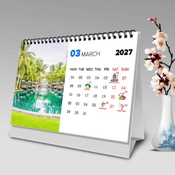 2027 Personalized Desk Calendar | Tabletop Photo Calendar - Image 5