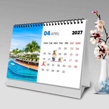 2027 Personalized Desk Calendar | Tabletop Photo Calendar - Image 6