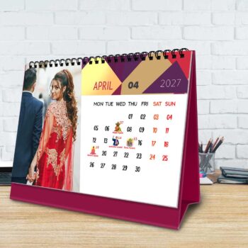 2027 Personalized Desktop Calendar | Table top Photo Calendar | 9 x 6 Inches Horizontal Design 03 - Image 6