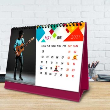 2027 Personalized Desktop Calendar | Table top Photo Calendar | 9 x 6 Inches Horizontal Design 03 - Image 7