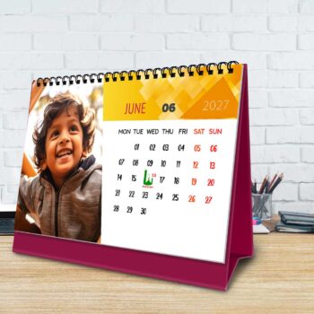 2027 Personalized Desktop Calendar | Table top Photo Calendar | 9 x 6 Inches Horizontal Design 03 - Image 8