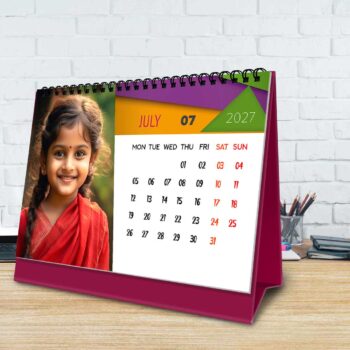 2027 Personalized Desktop Calendar | Table top Photo Calendar | 9 x 6 Inches Horizontal Design 03 - Image 9