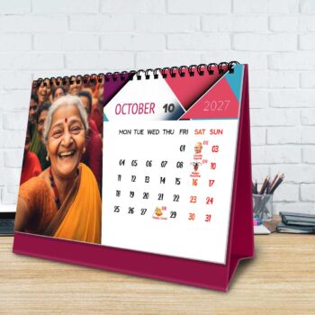 2027 Personalized Desktop Calendar | Table top Photo Calendar | 9 x 6 Inches Horizontal Design 03 - Image 12