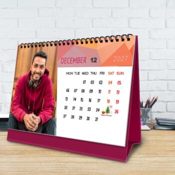 2027 Personalized Desktop Calendar | Table top Photo Calendar | 9 x 6 Inches Horizontal Design 03 - Image 14