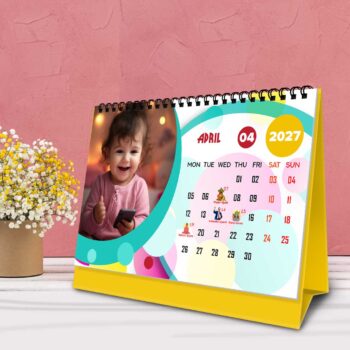 2027 Personalized Desktop Calendar | Table top Photo Calendar | 9 x 6 Inches Horizontal Design 04 - Image 6
