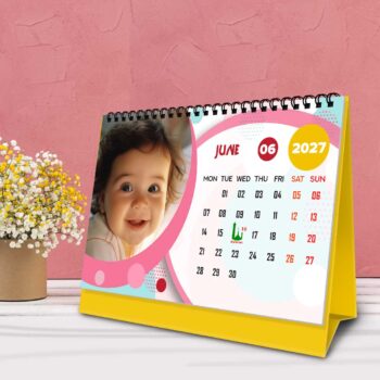 2027 Personalized Desktop Calendar | Table top Photo Calendar | 9 x 6 Inches Horizontal Design 04 - Image 8